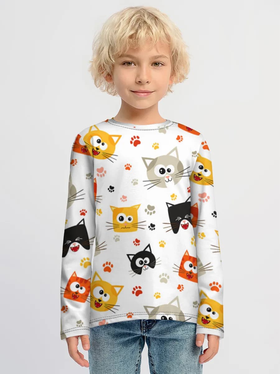Boys' cotton long sleeve shirt