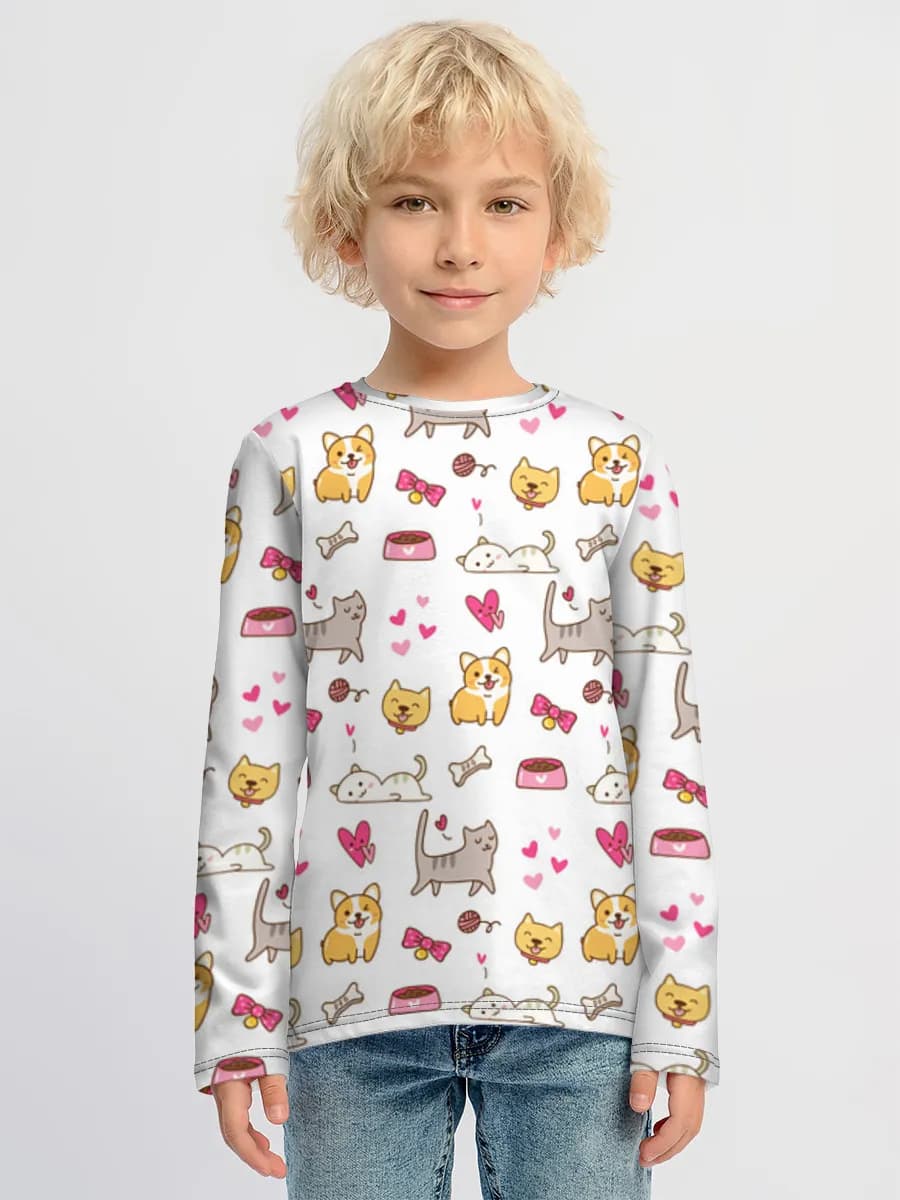 Camiseta Manga Larga de Algodón Niño