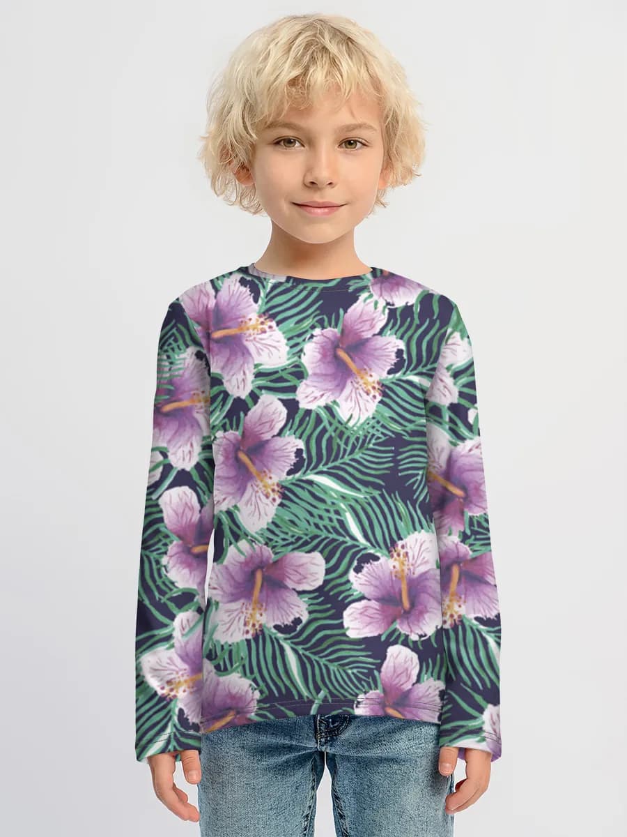 Boys' cotton long sleeve shirt
