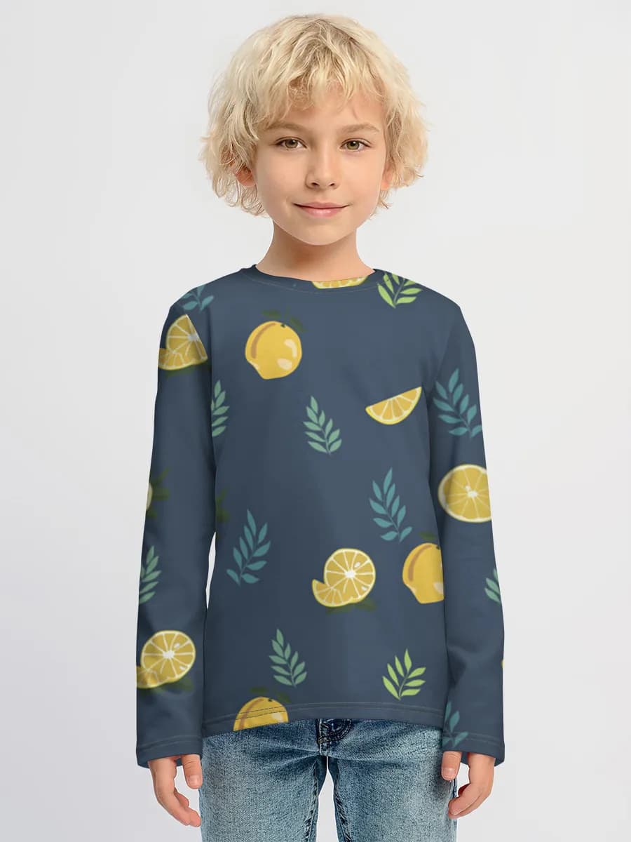 Boys' cotton long sleeve shirt