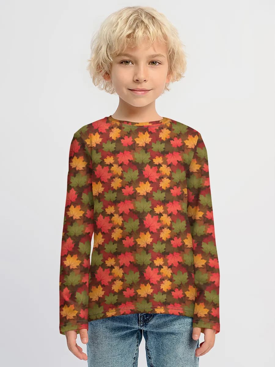 Baumwoll-Langarmshirt Jungen