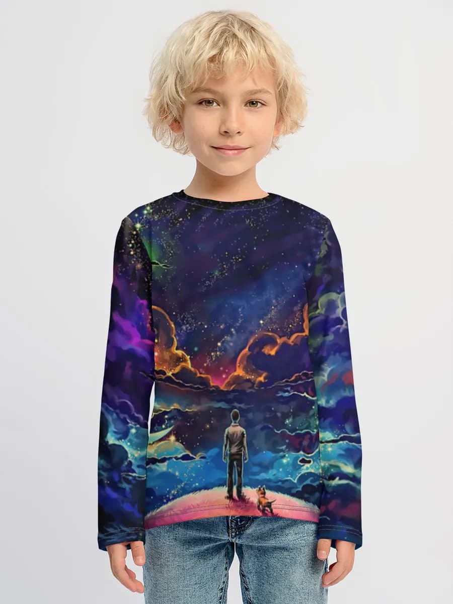Boys' cotton long sleeve shirt
