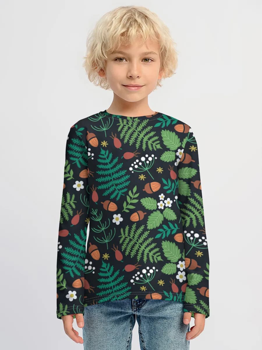 Camiseta Manga Larga de Algodón Niño