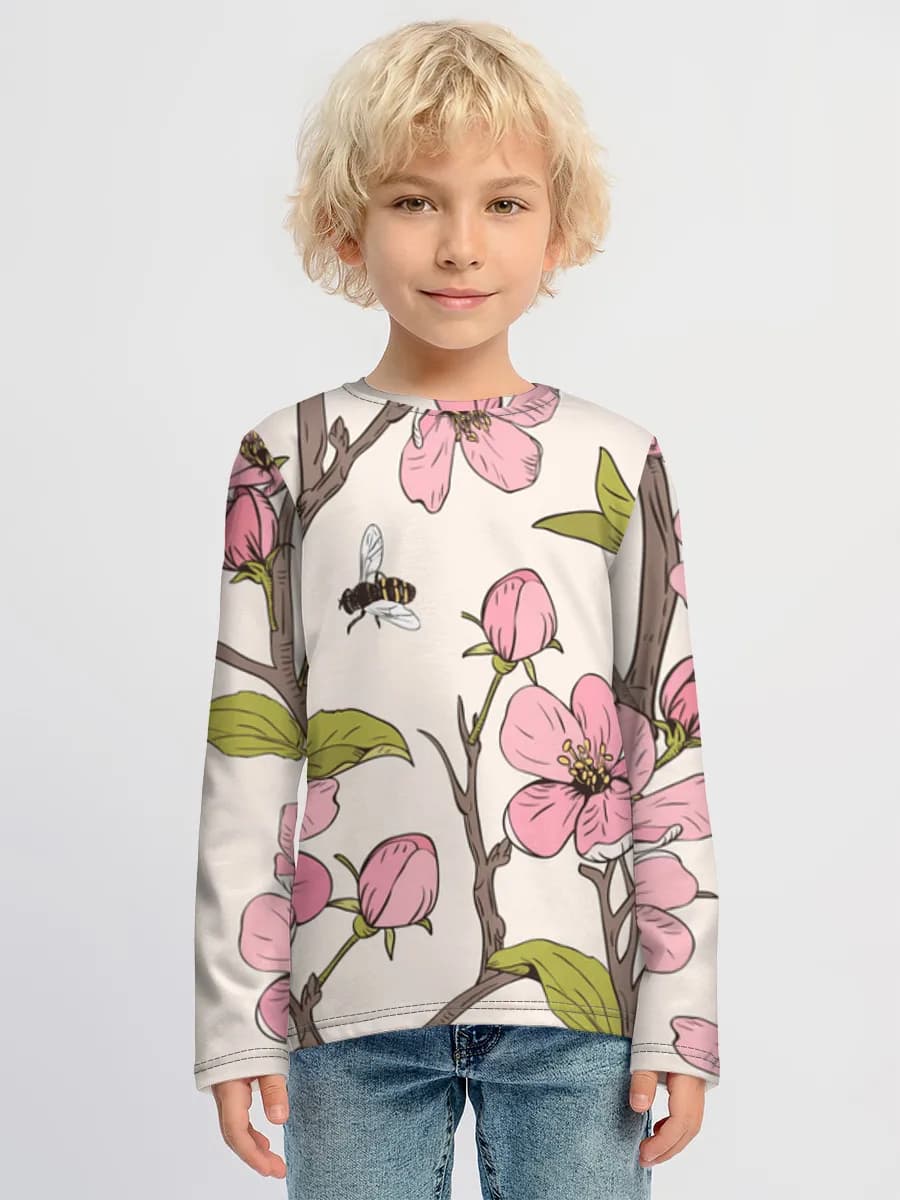 Boys' cotton long sleeve shirt