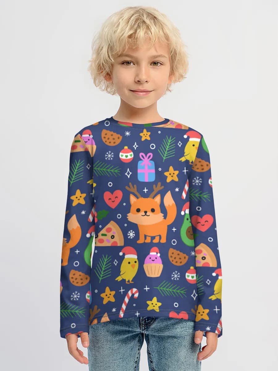 Boys' cotton long sleeve shirt
