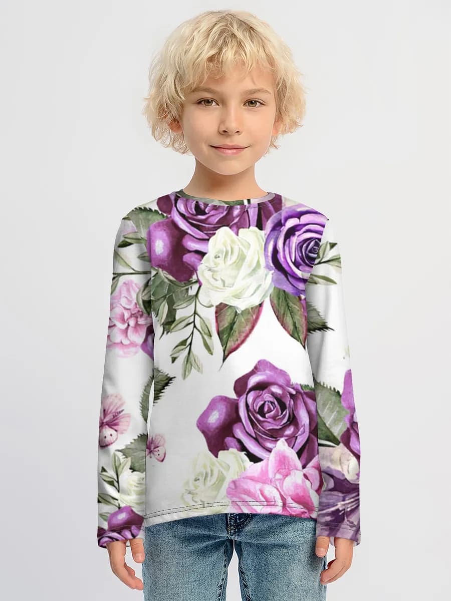 Boys' cotton long sleeve shirt