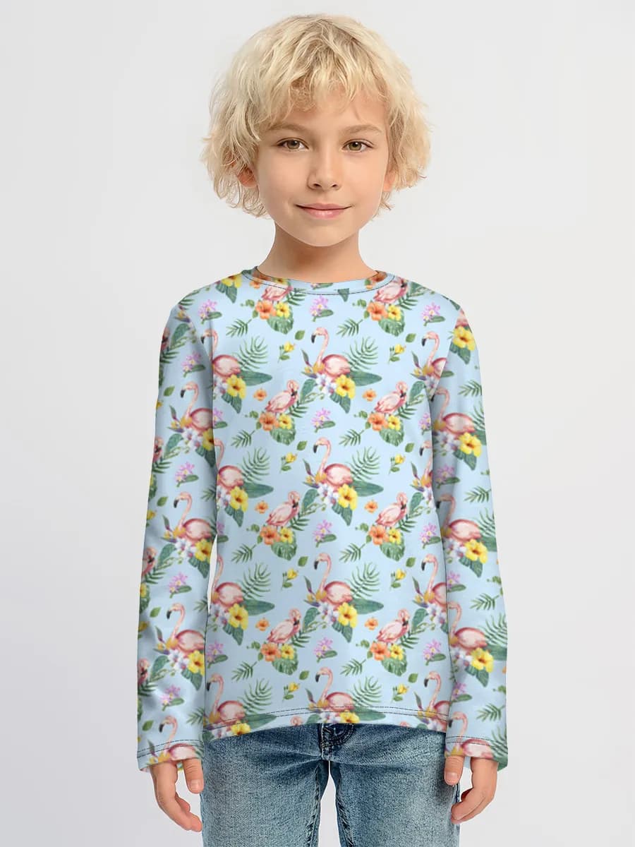 Baumwoll-Langarmshirt Jungen