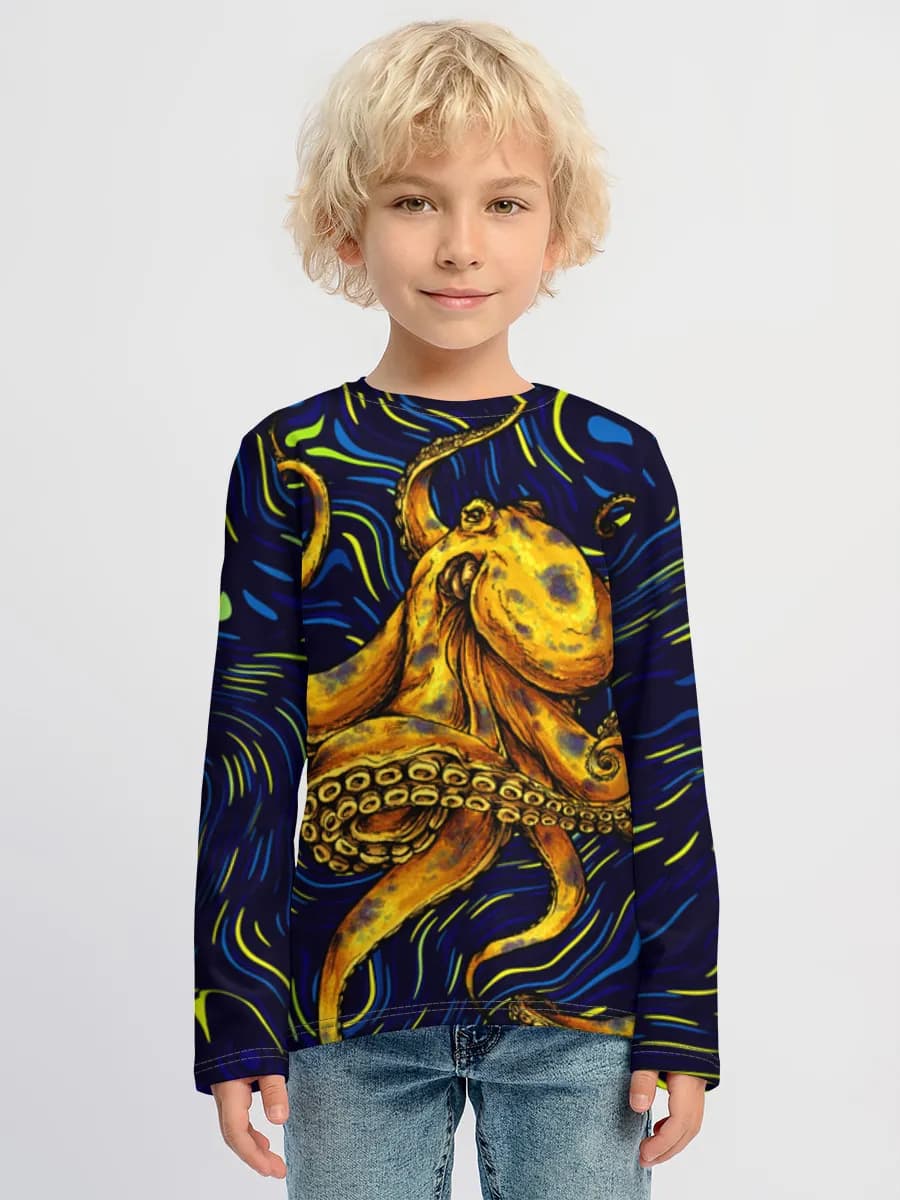 Baumwoll-Langarmshirt Jungen
