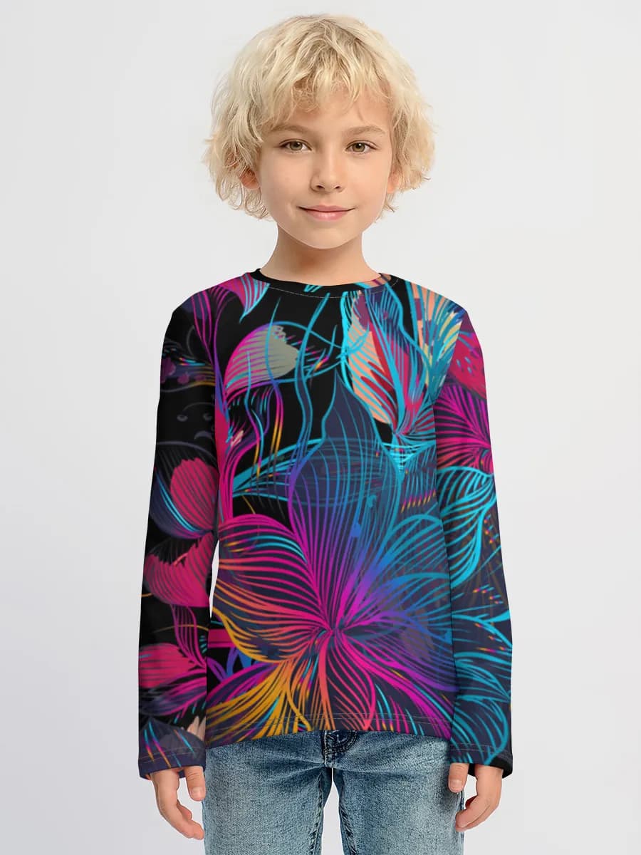 Camiseta Manga Larga de Algodón Niño