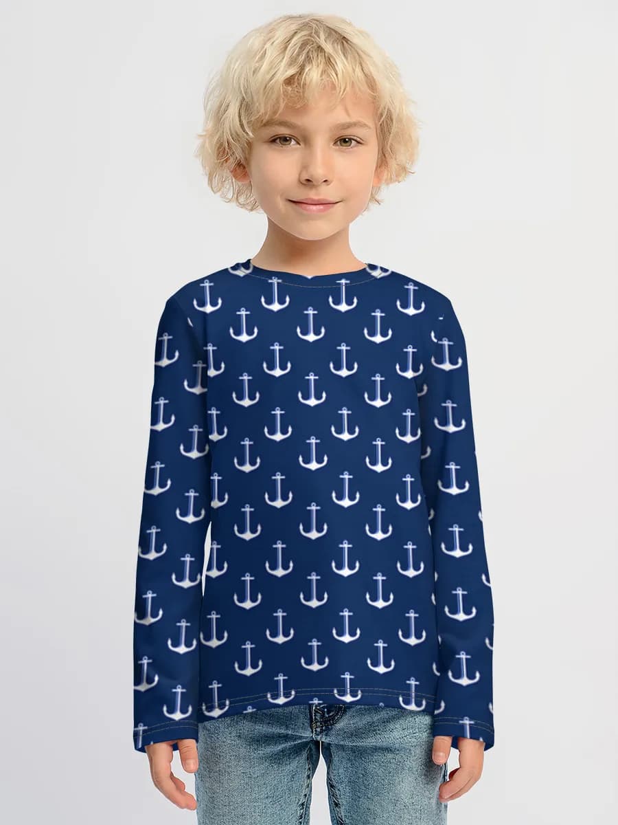 Baumwoll-Langarmshirt Jungen