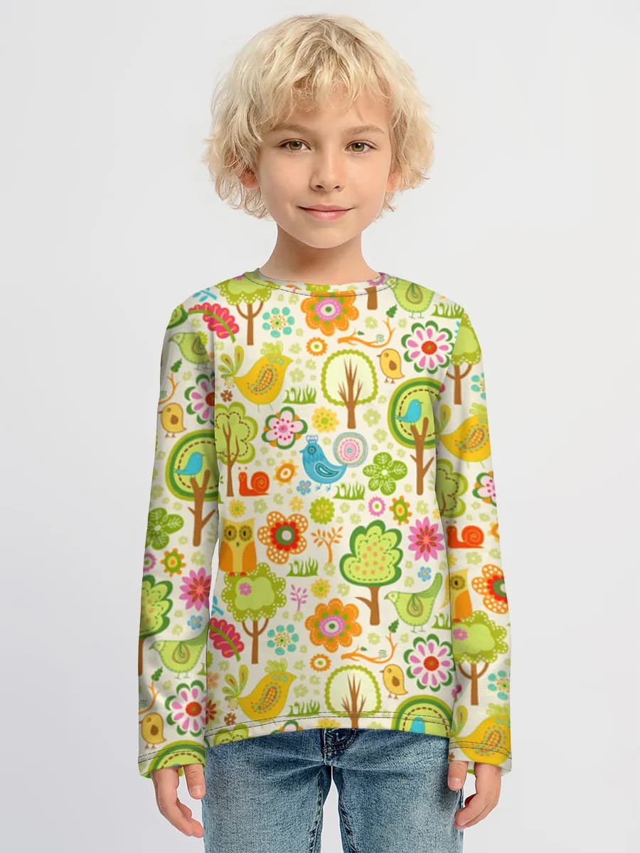 Baumwoll-Langarmshirt Jungen