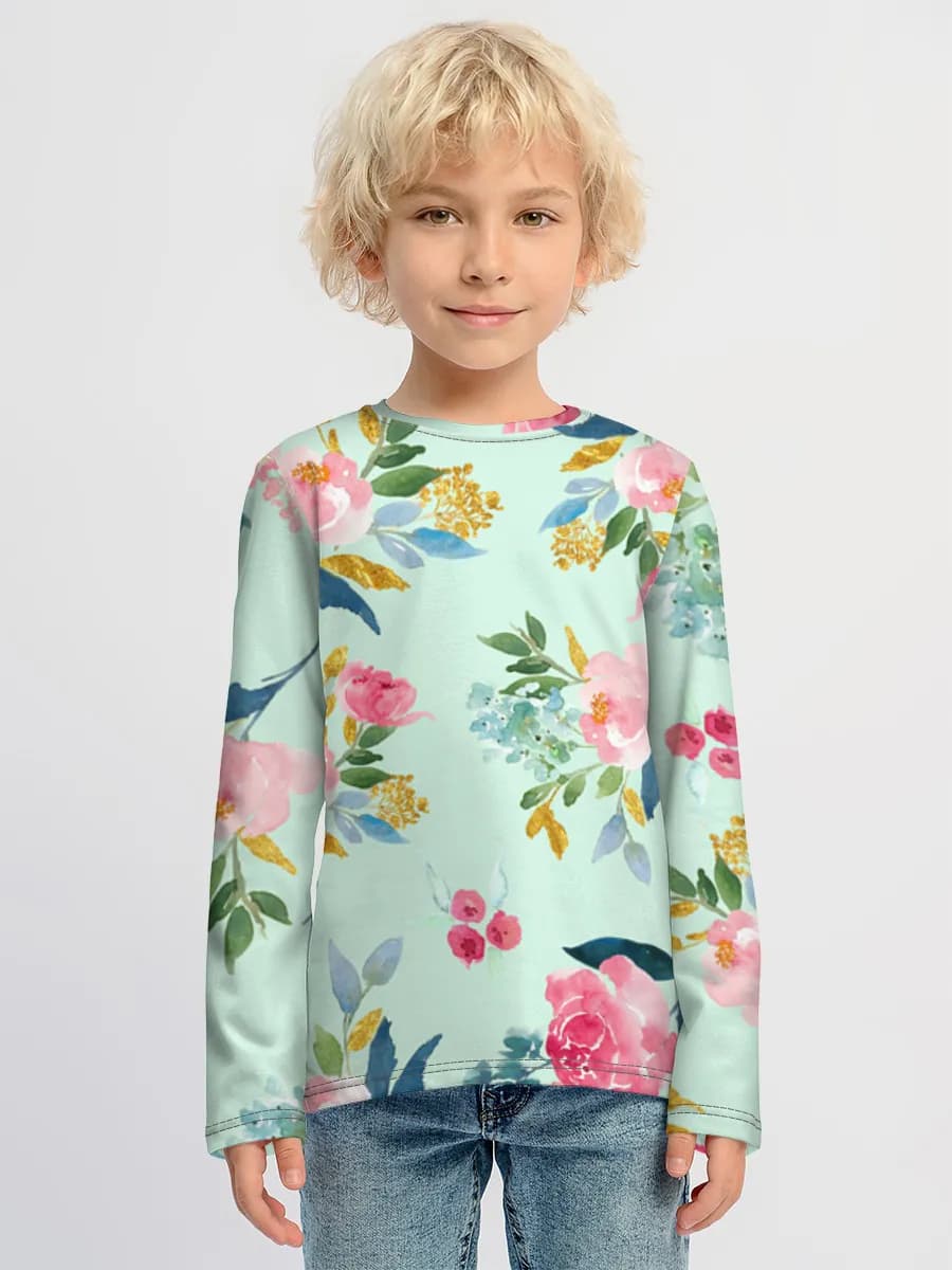 Boys' cotton long sleeve shirt