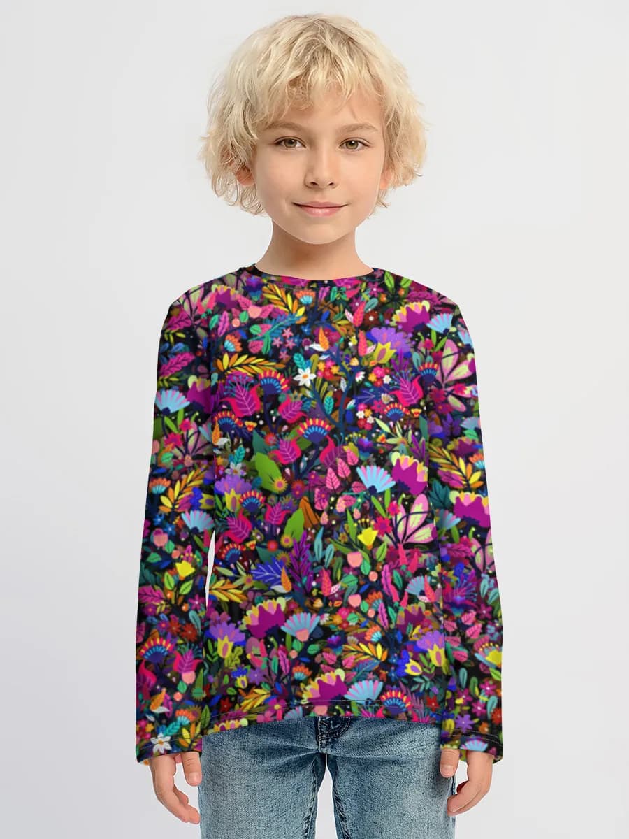 Boys' cotton long sleeve shirt