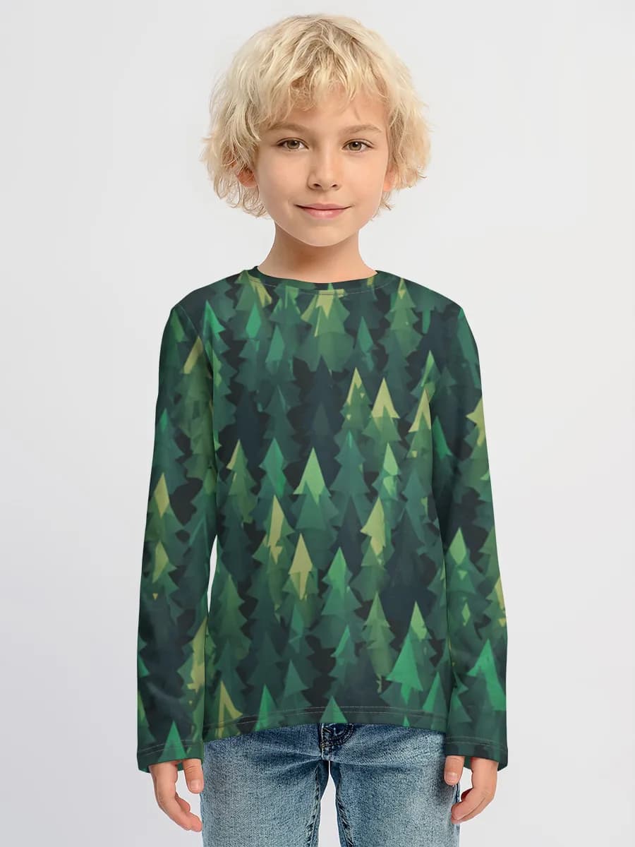 Boys' cotton long sleeve shirt