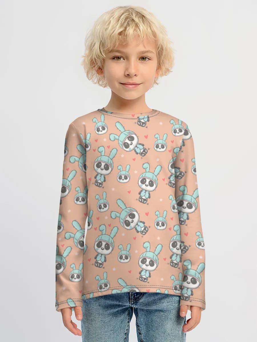 Baumwoll-Langarmshirt Jungen