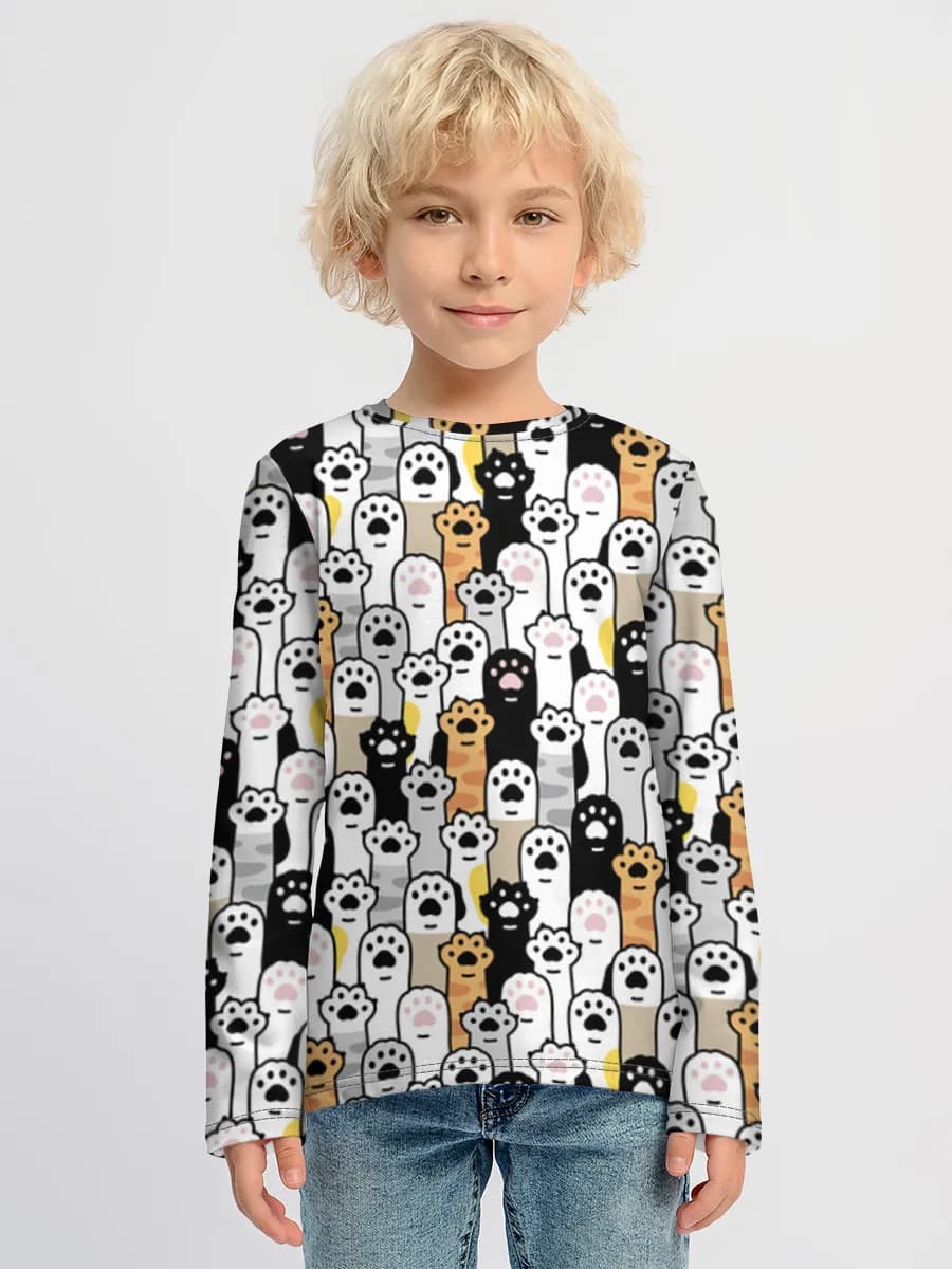 T-shirt manches longues coton garçon