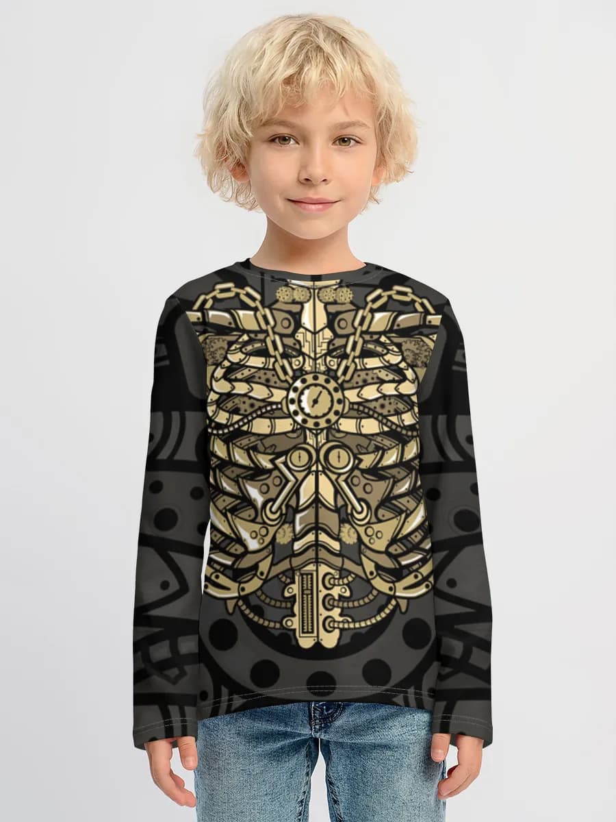 Baumwoll-Langarmshirt Jungen