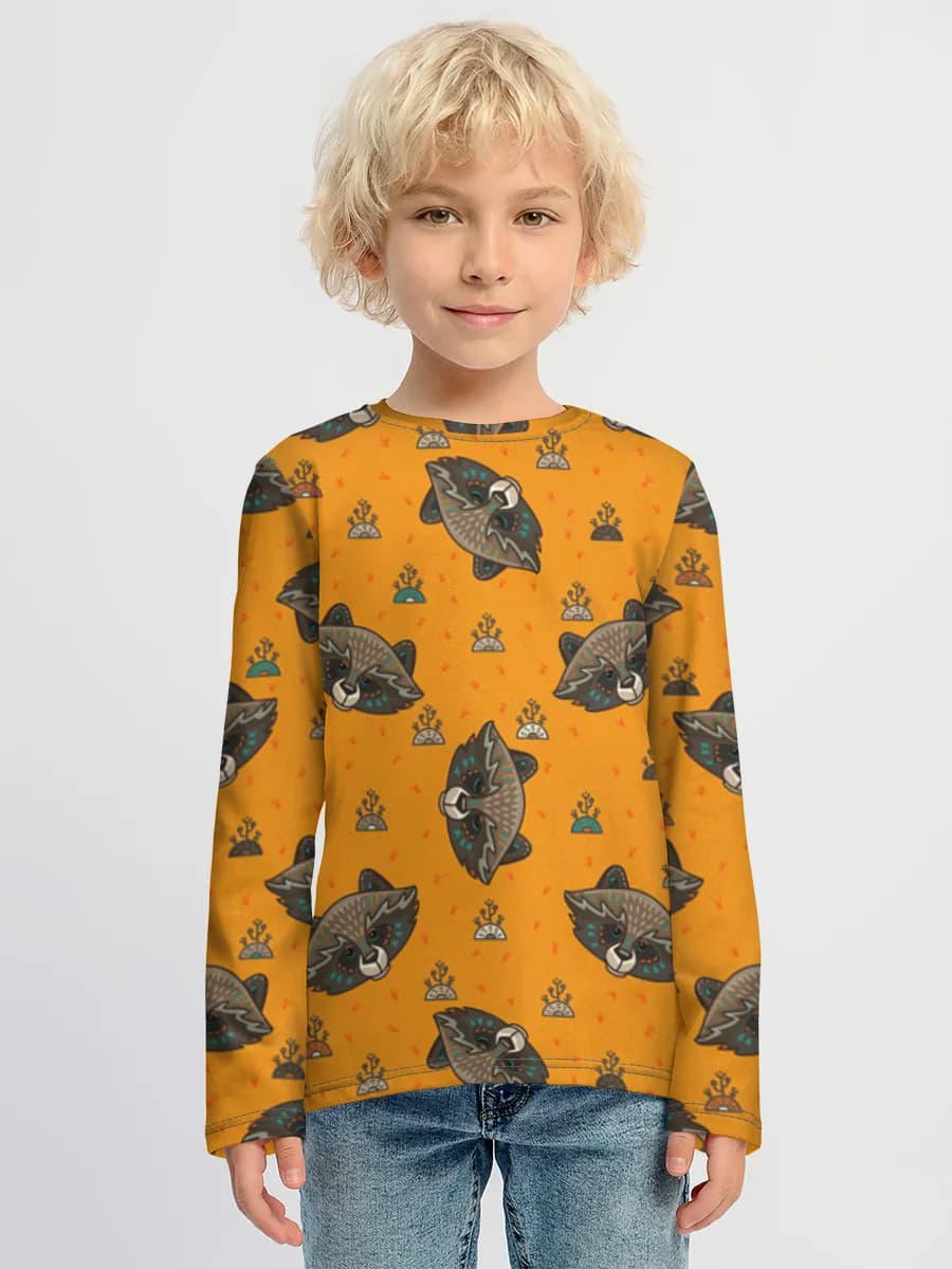 Boys' cotton long sleeve shirt