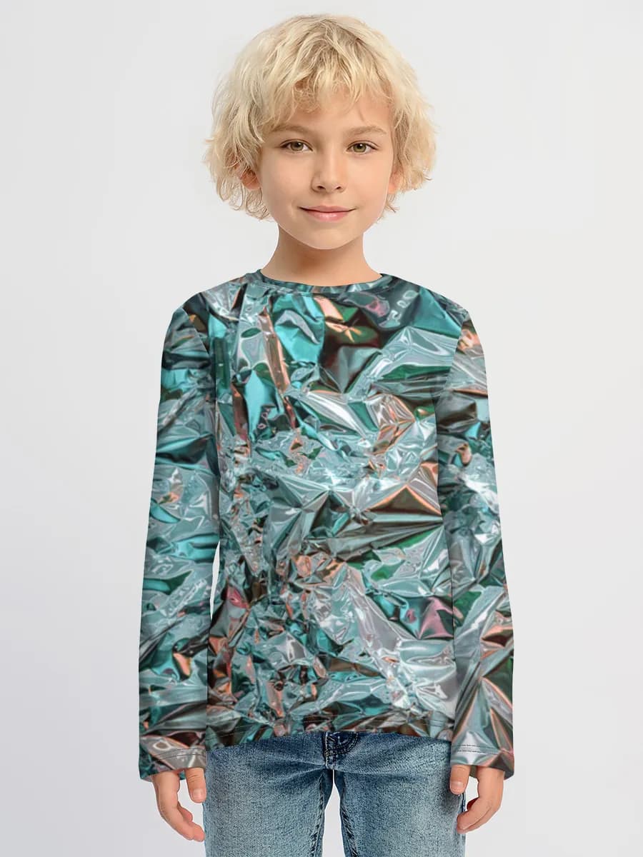 Baumwoll-Langarmshirt Jungen