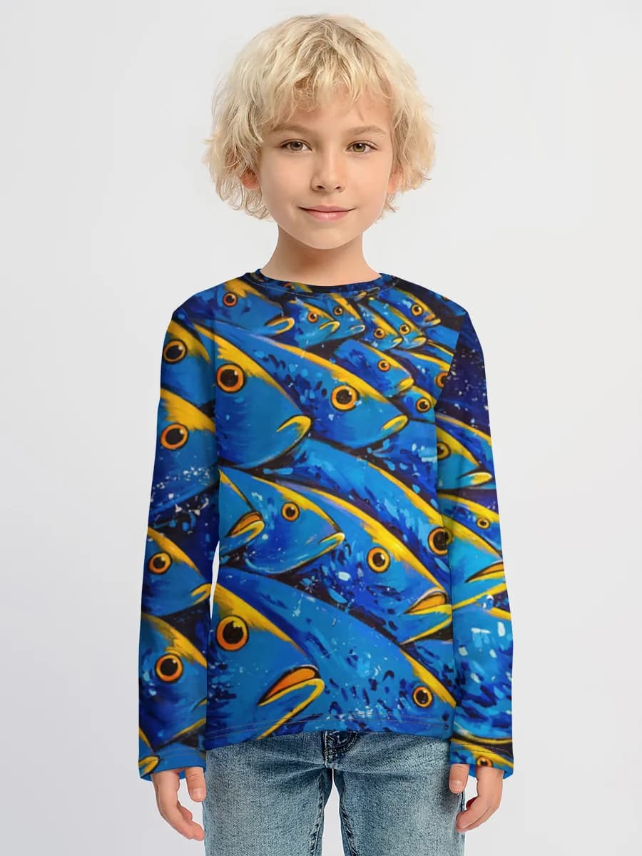 Camiseta Manga Larga de Algodón Niño