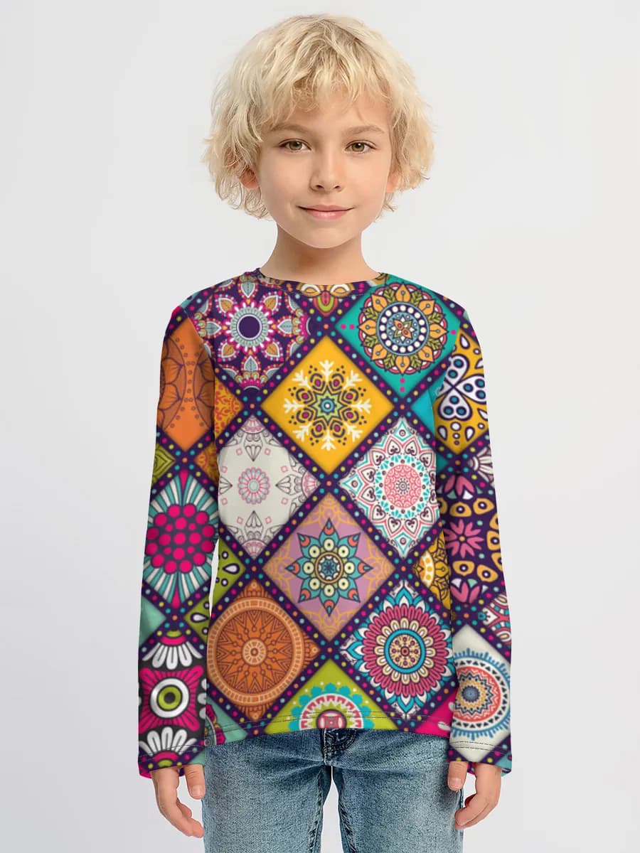 Boys' cotton long sleeve shirt