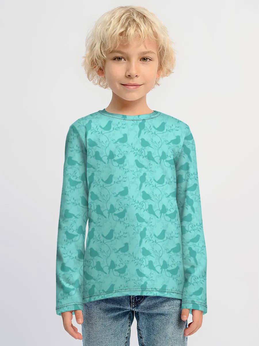 Baumwoll-Langarmshirt Jungen