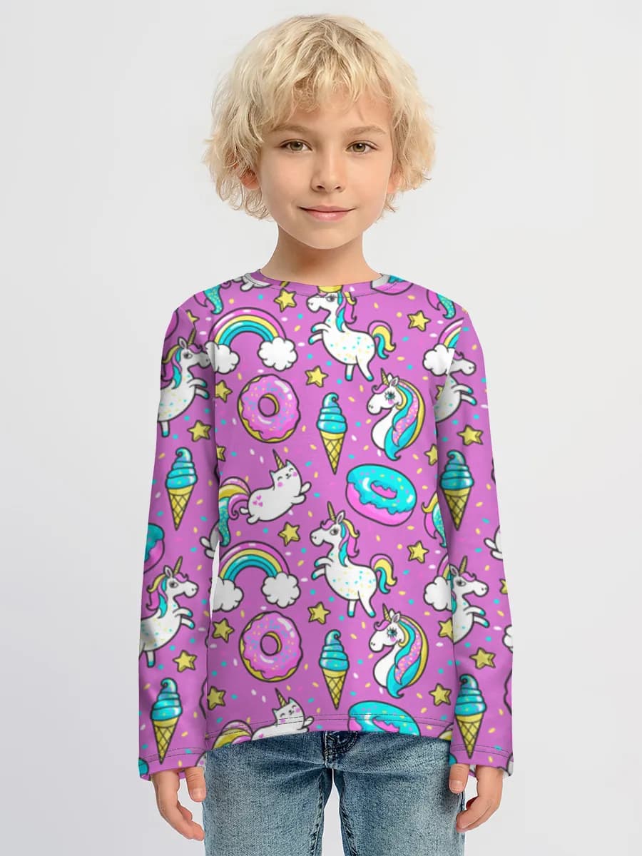 Baumwoll-Langarmshirt Jungen