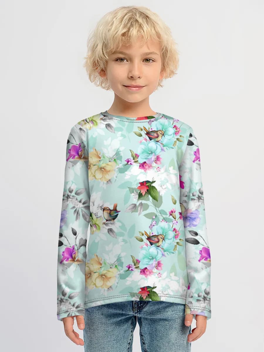 Baumwoll-Langarmshirt Jungen