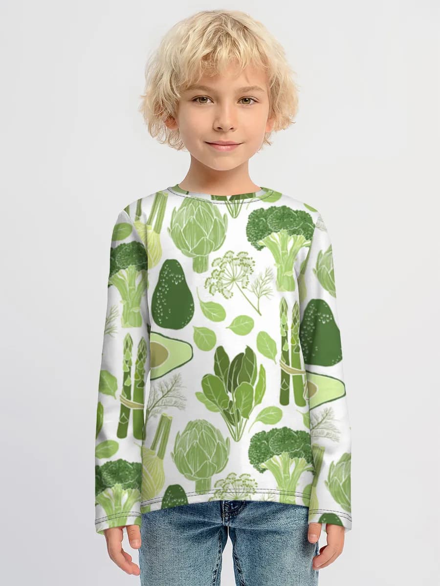 Boys' cotton long sleeve shirt