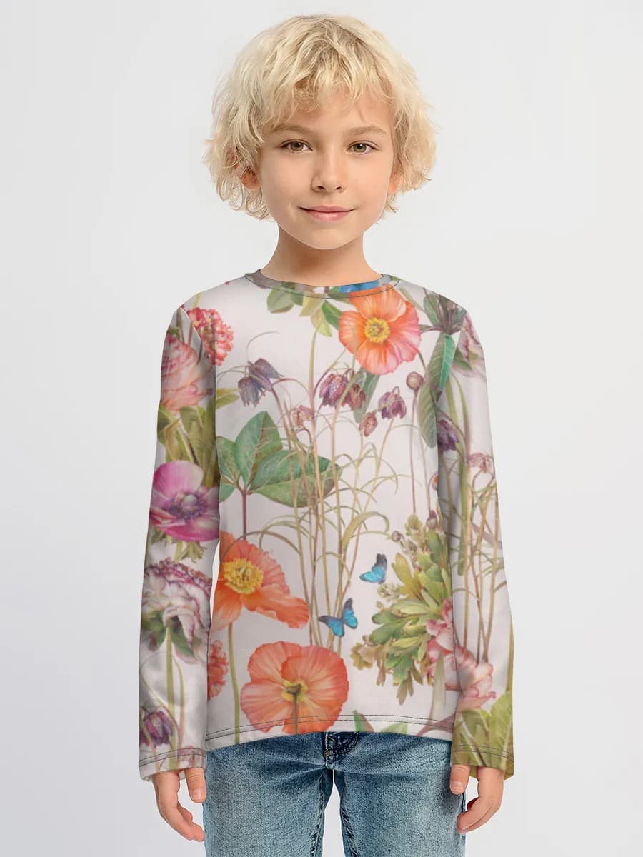 Boys' cotton long sleeve shirt