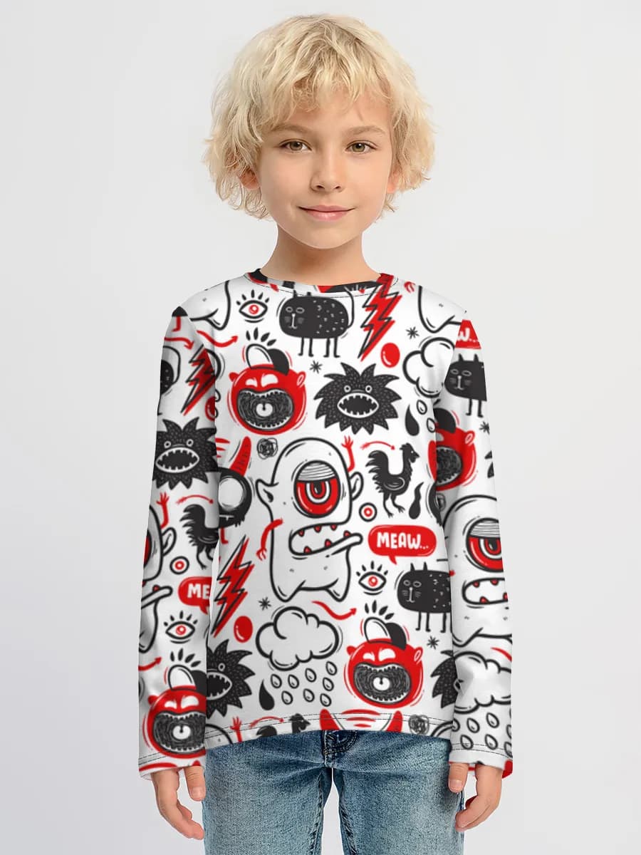 Boys' cotton long sleeve shirt