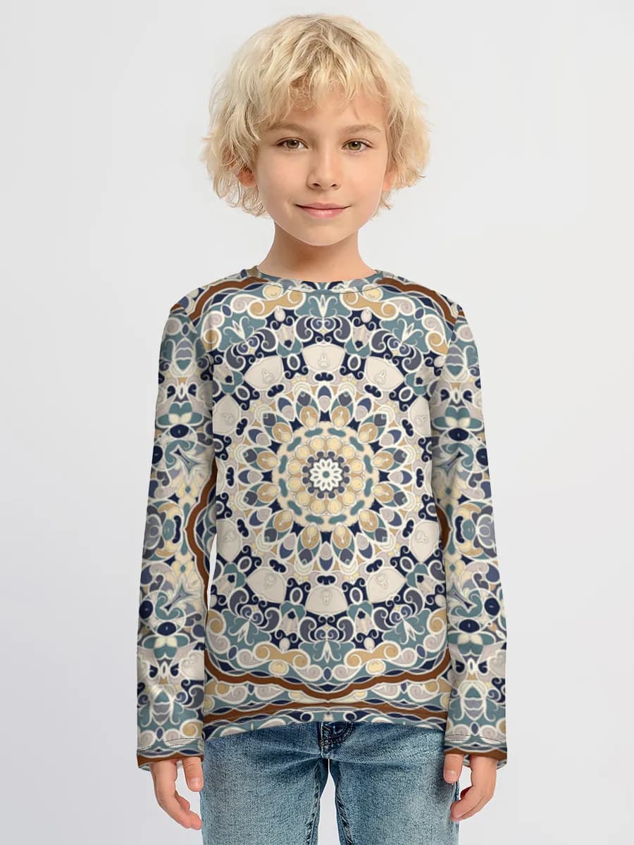 Boys' cotton long sleeve shirt