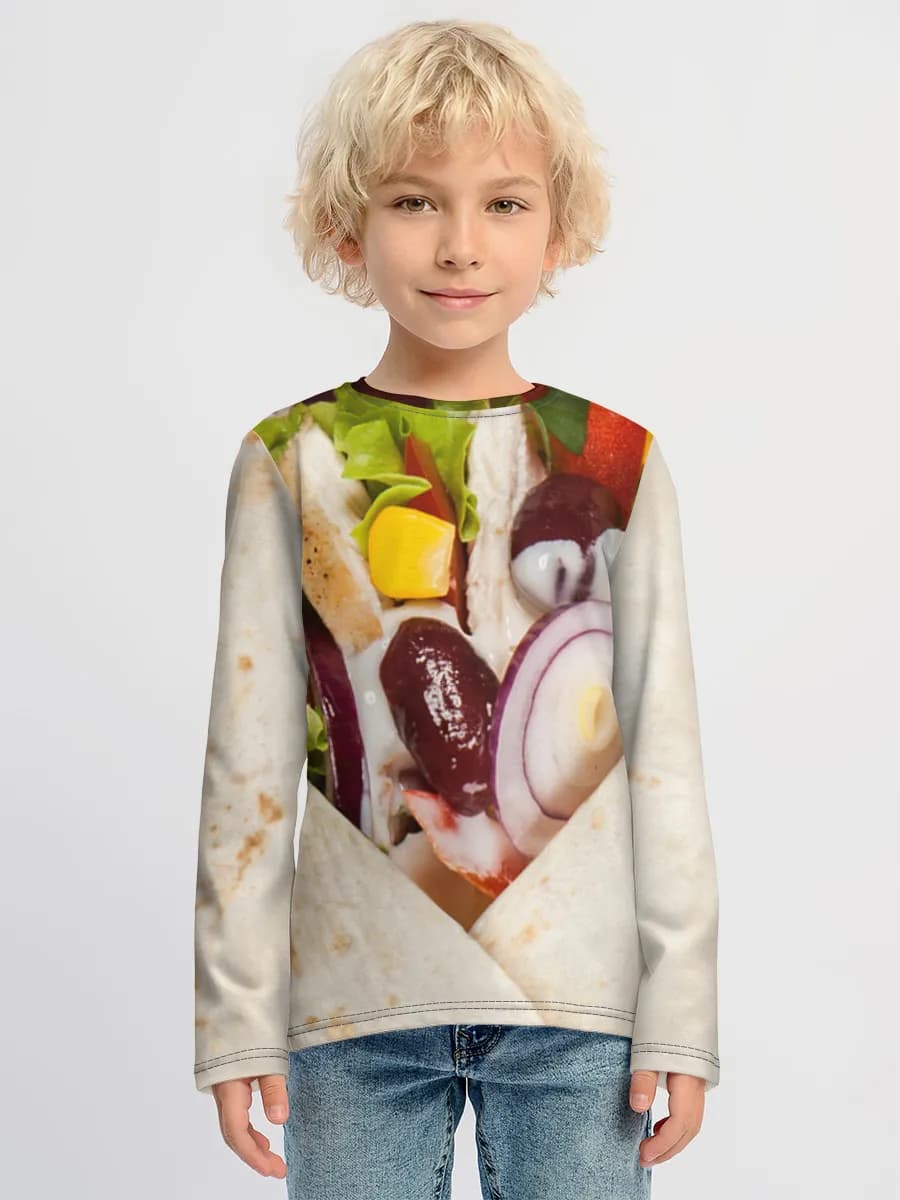 Boys' cotton long sleeve shirt