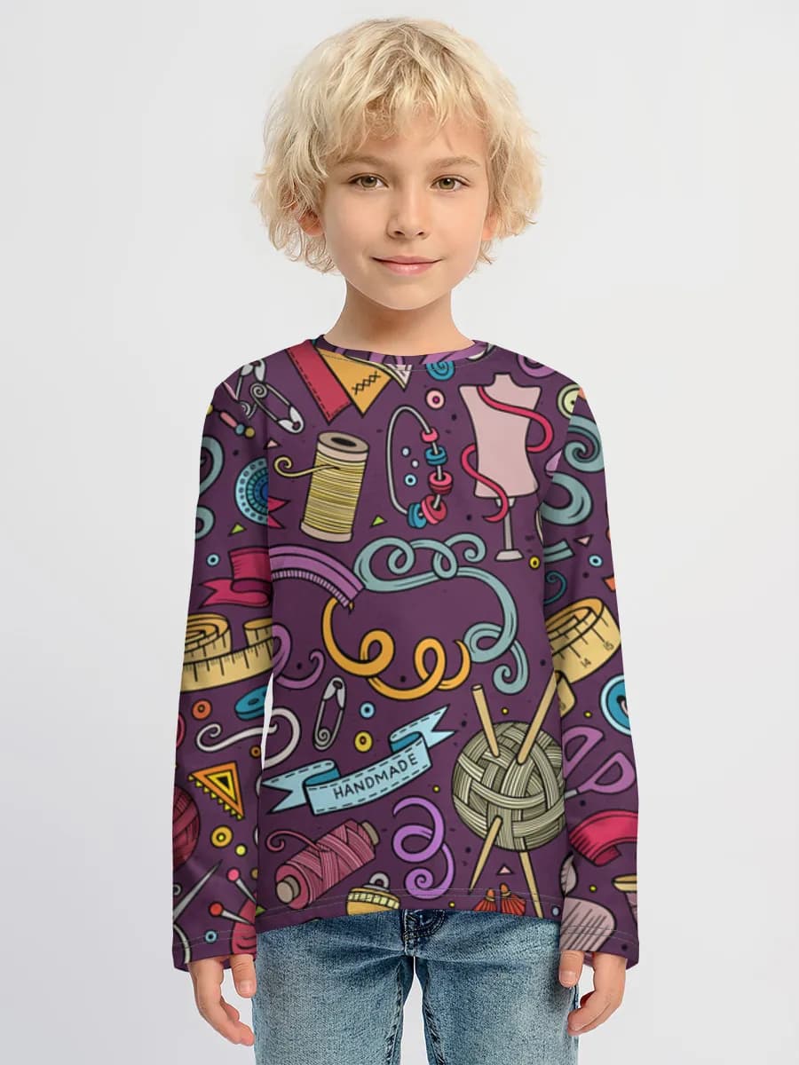 Baumwoll-Langarmshirt Jungen