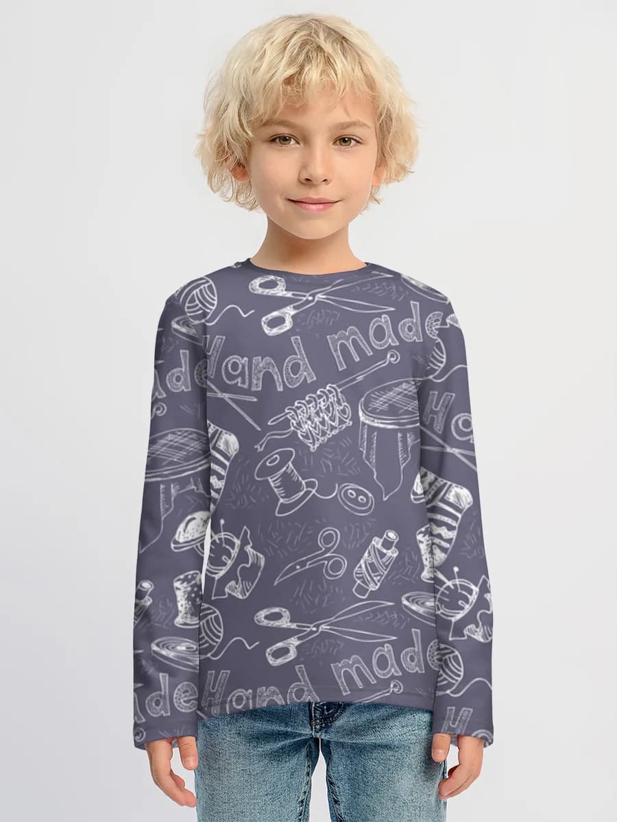 Boys' cotton long sleeve shirt