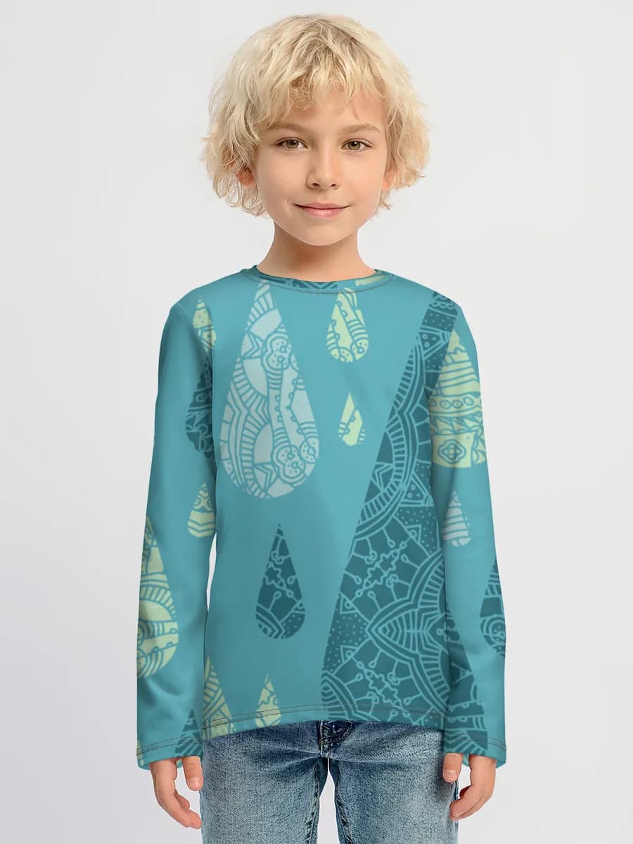 Boys' cotton long sleeve shirt