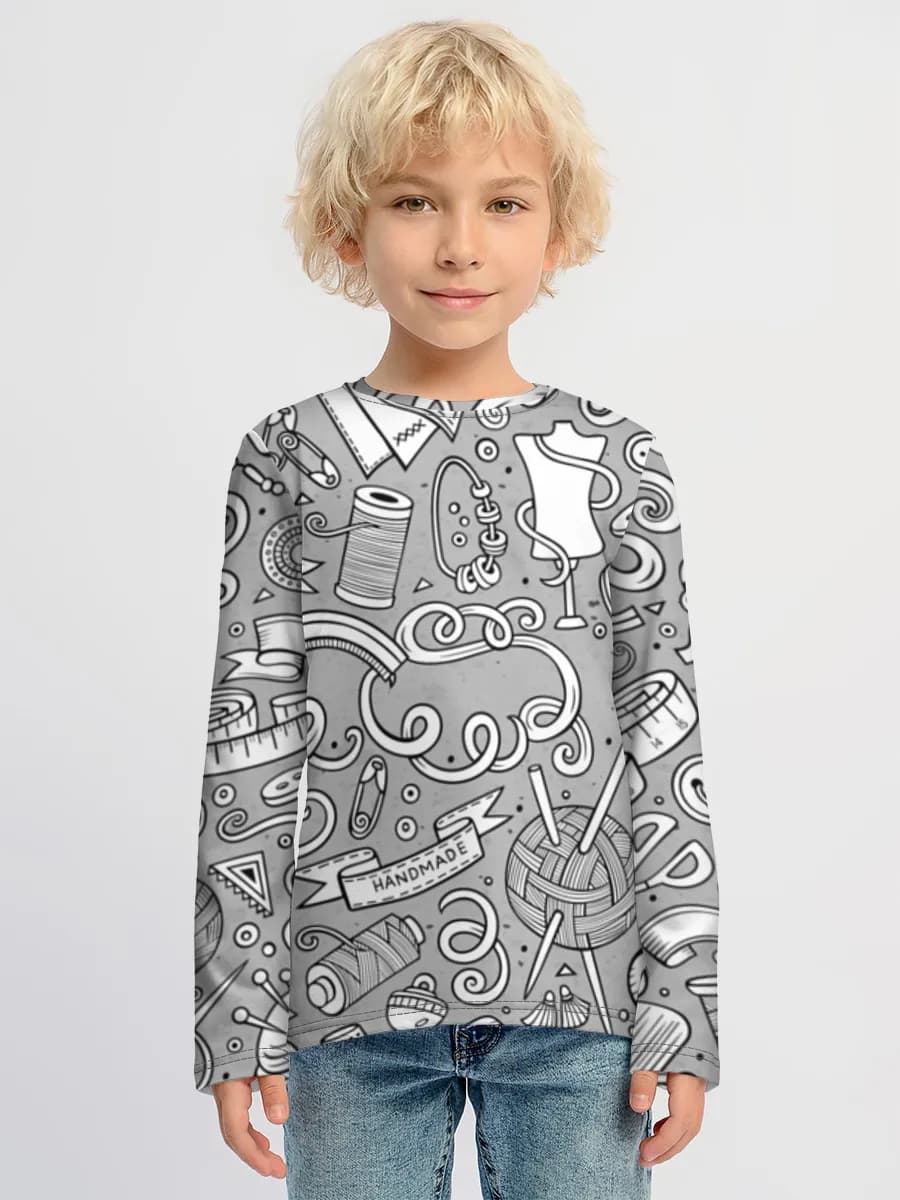 Boys' cotton long sleeve shirt