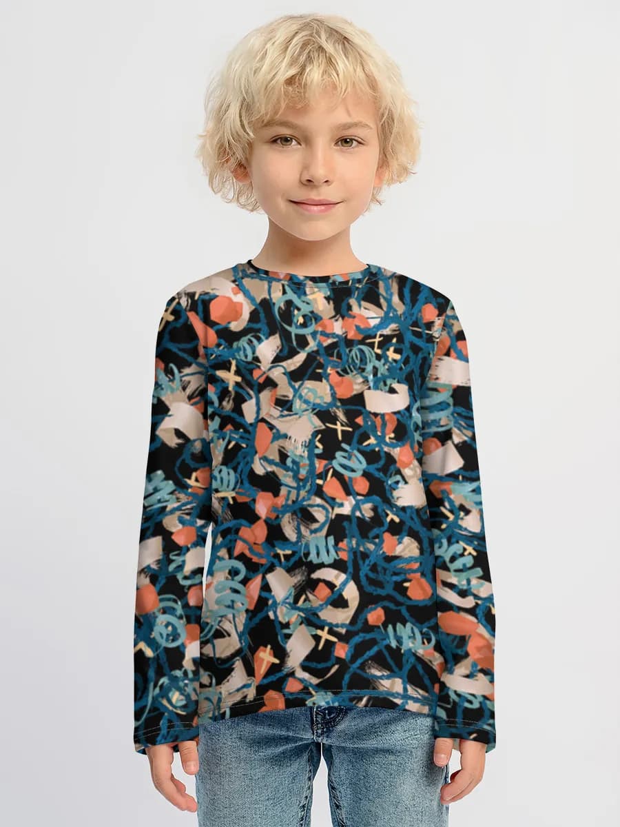 Boys' cotton long sleeve shirt