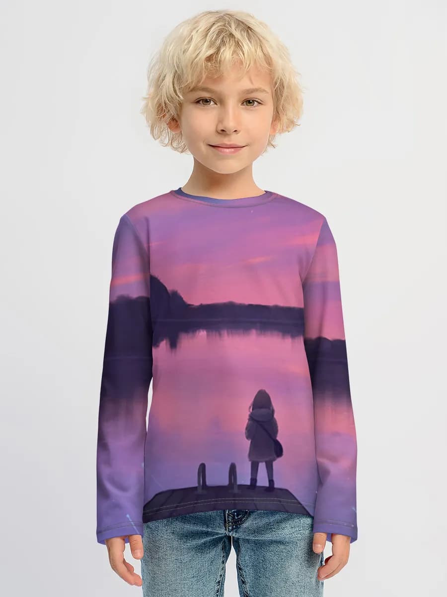 Baumwoll-Langarmshirt Jungen