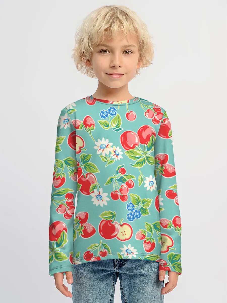 Boys' cotton long sleeve shirt