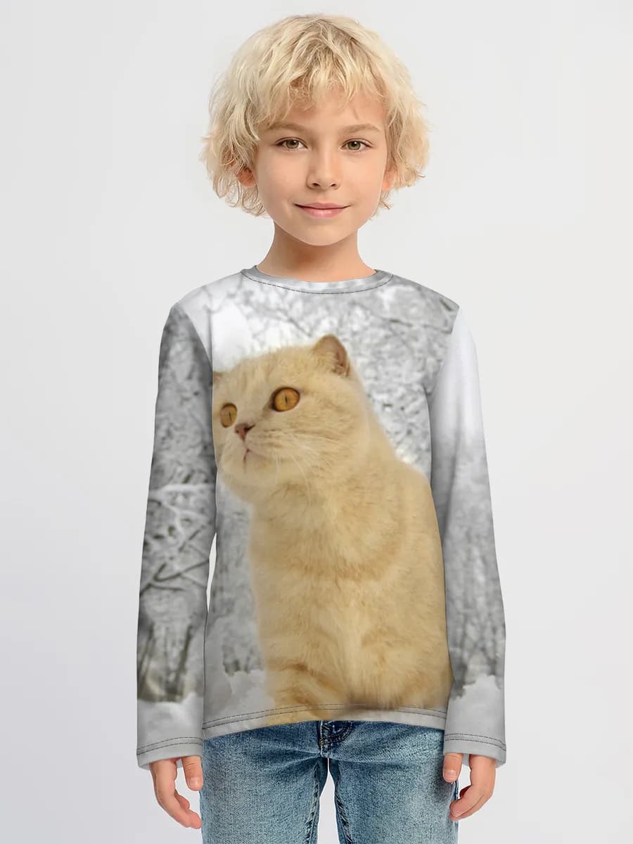 Boys' cotton long sleeve shirt