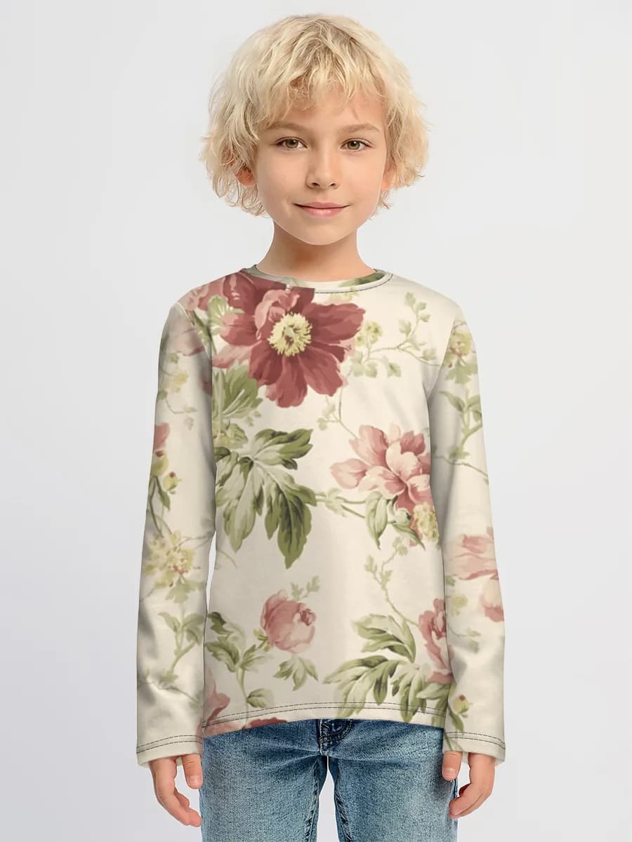 Camiseta Manga Larga de Algodón Niño