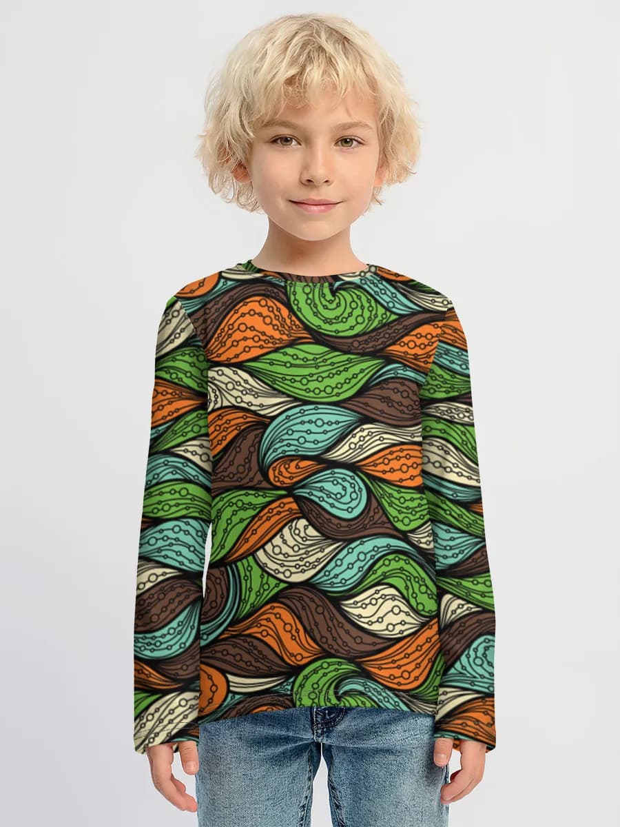 Boys' cotton long sleeve shirt