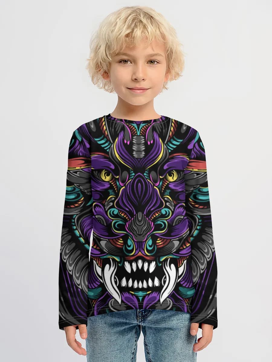 Baumwoll-Langarmshirt Jungen