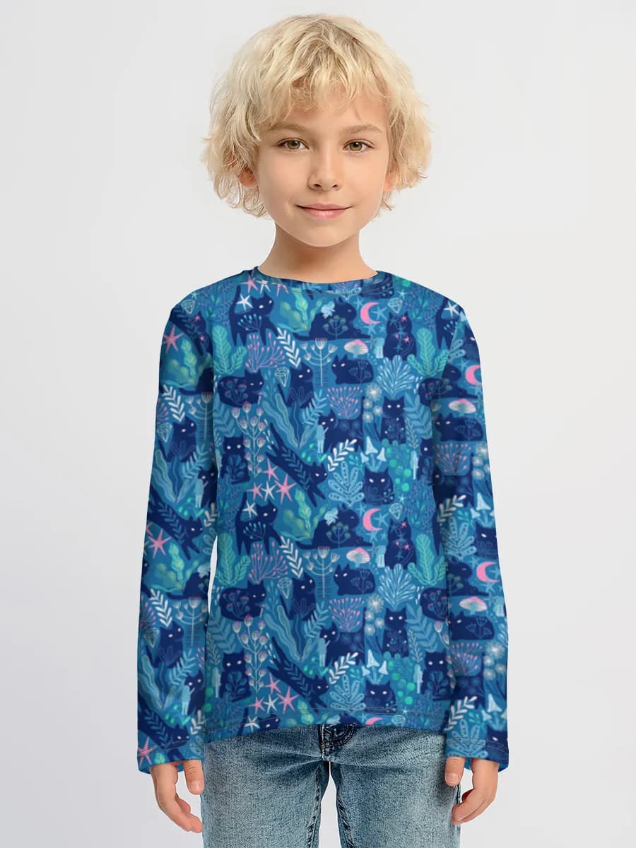 Boys' cotton long sleeve shirt