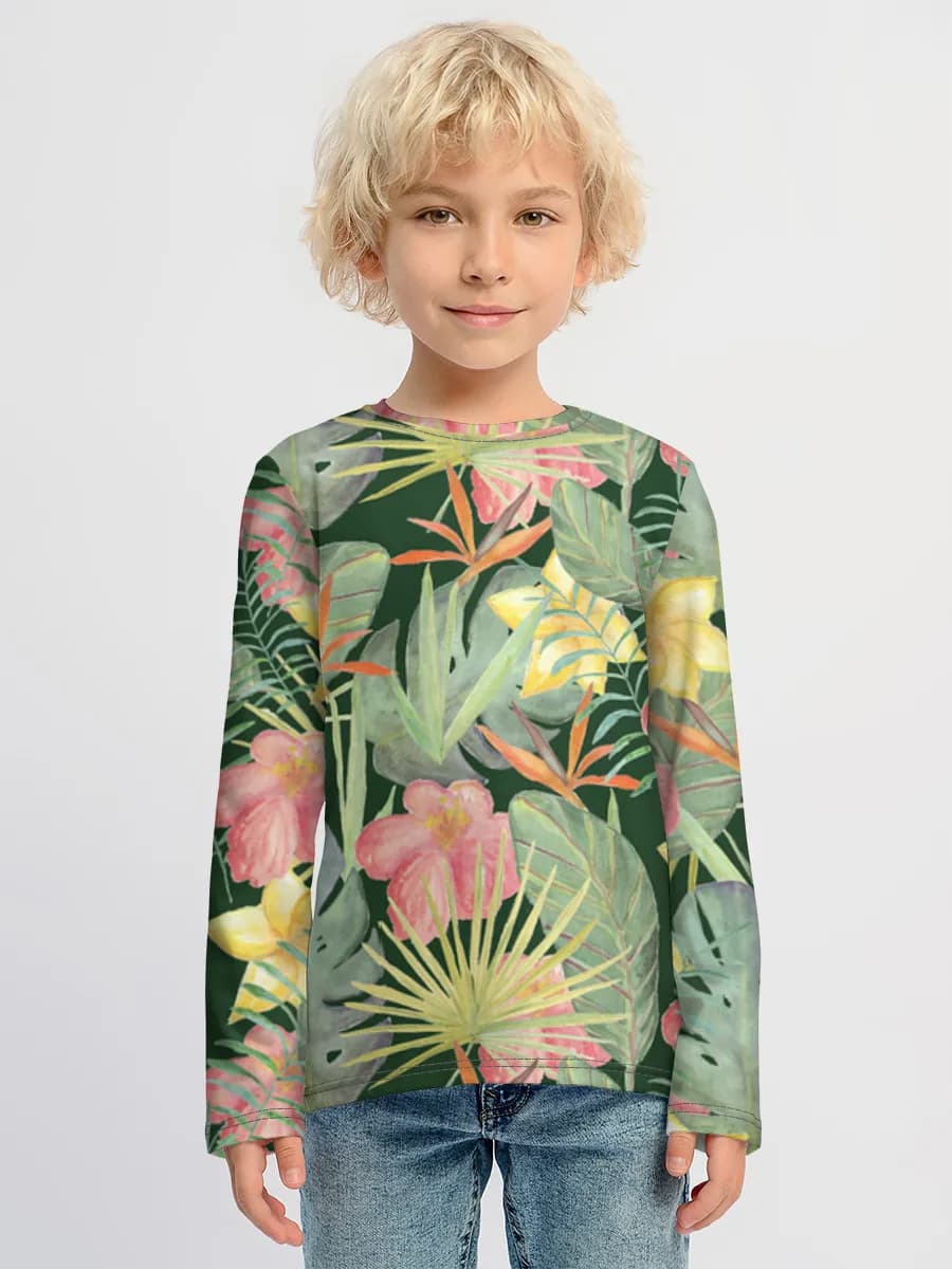 Boys' cotton long sleeve shirt