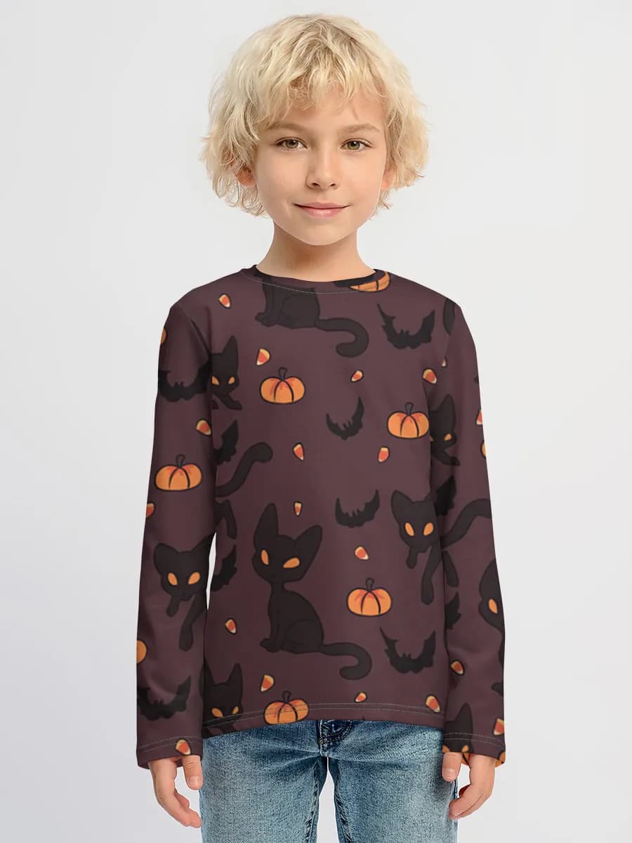 Boys' cotton long sleeve shirt