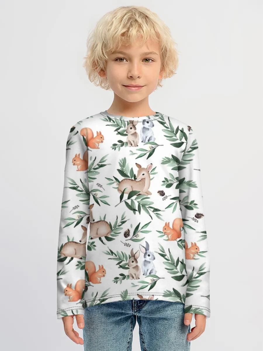 Boys' cotton long sleeve shirt