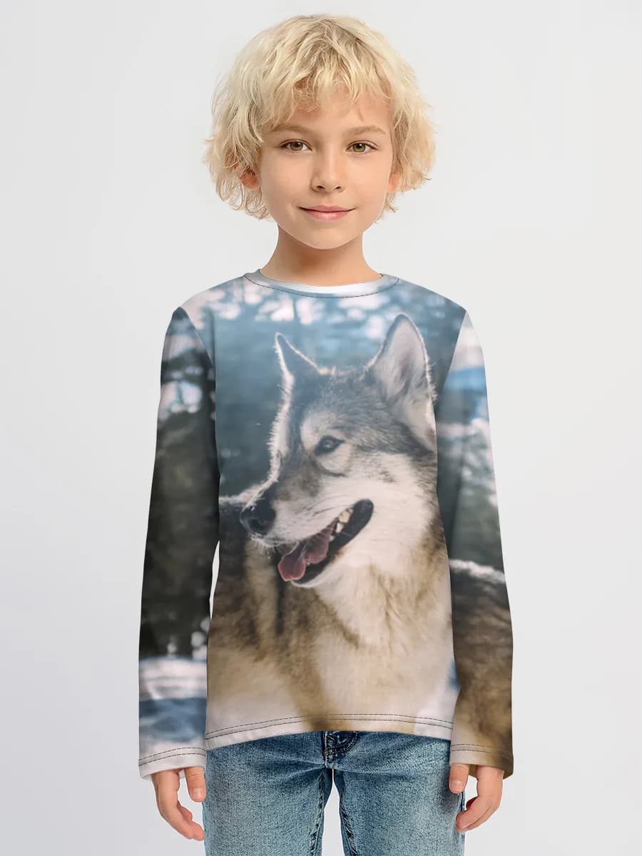 Boys' cotton long sleeve shirt