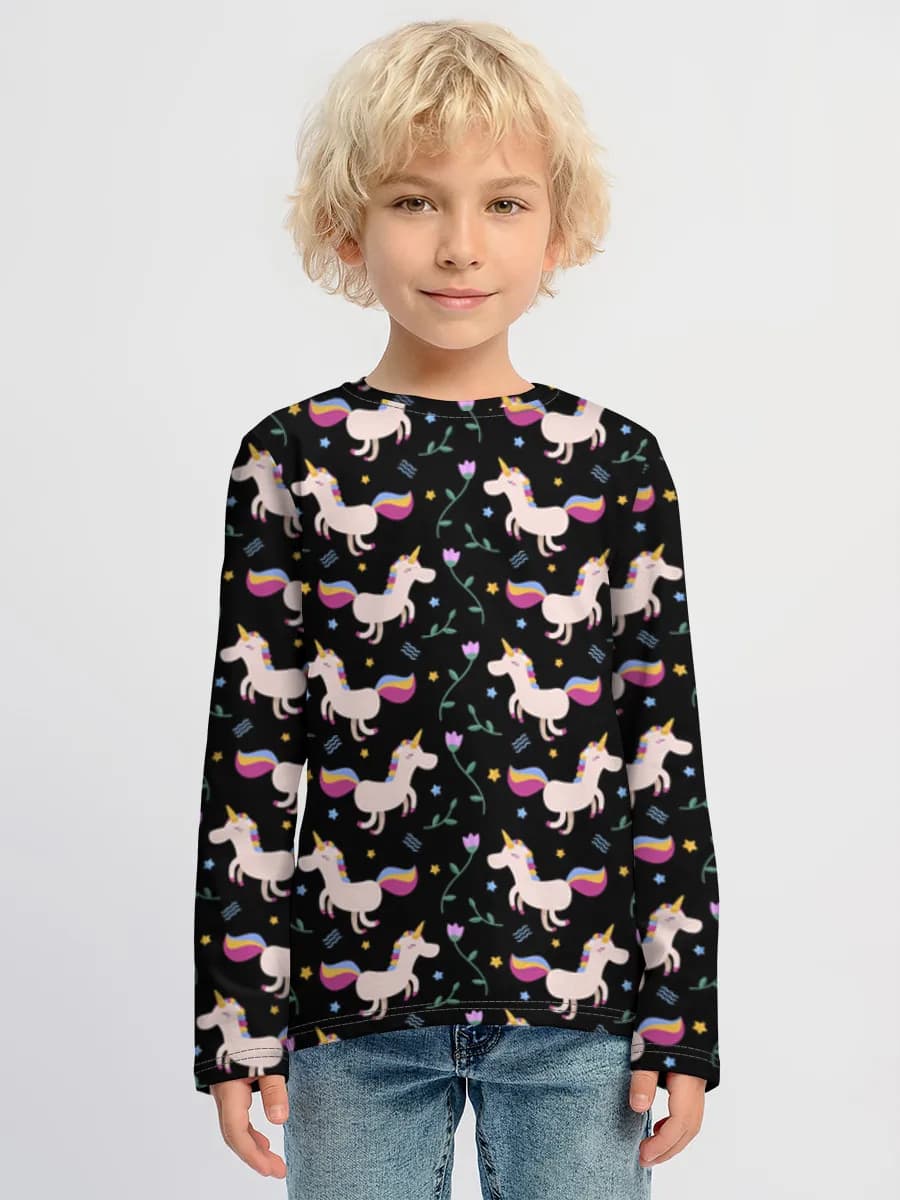 Boys' cotton long sleeve shirt